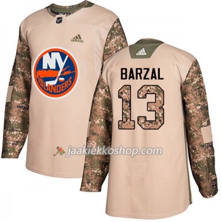 Miehille NHL New York Islanders Pelipaita Mathew Barzal 13 Adidas 2017-2018 Camo Veterans Day Practice Authentic